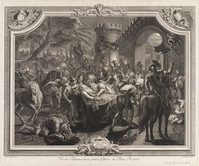 KG 12900
<br/>
Begrafenisoptocht van prins Pallas.
<br/>
<em>Desplaces, Louis (1682-1739)</em>